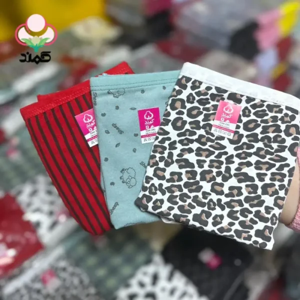 پک شورت نخ پنبه طرح دار- کمند شورت
